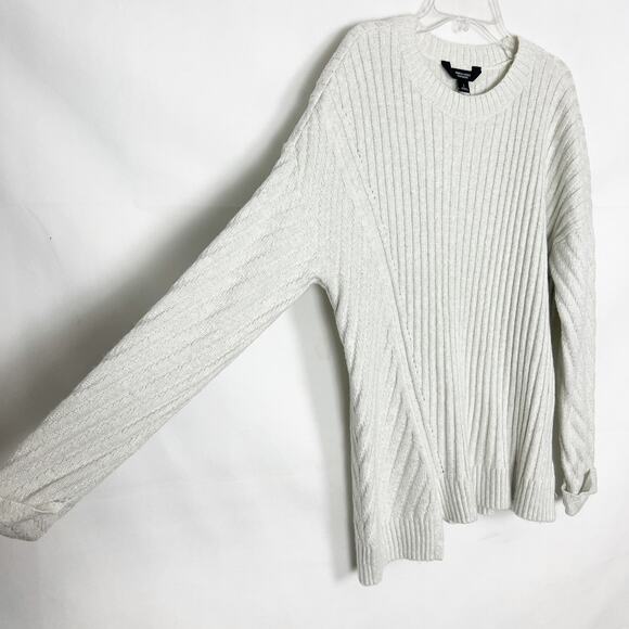 Simply Vera Vera Wang Metallic Gray Pullover Sweater Size Large - Picture 5 of 11